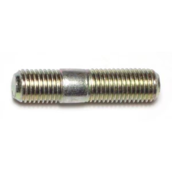 Double-End Threaded Stud, 10mm Thread to 42mm Thread, 42 mm, Steel, Zinc Plated, 6 PK, Midwest Fastener, Mfr#: 72944